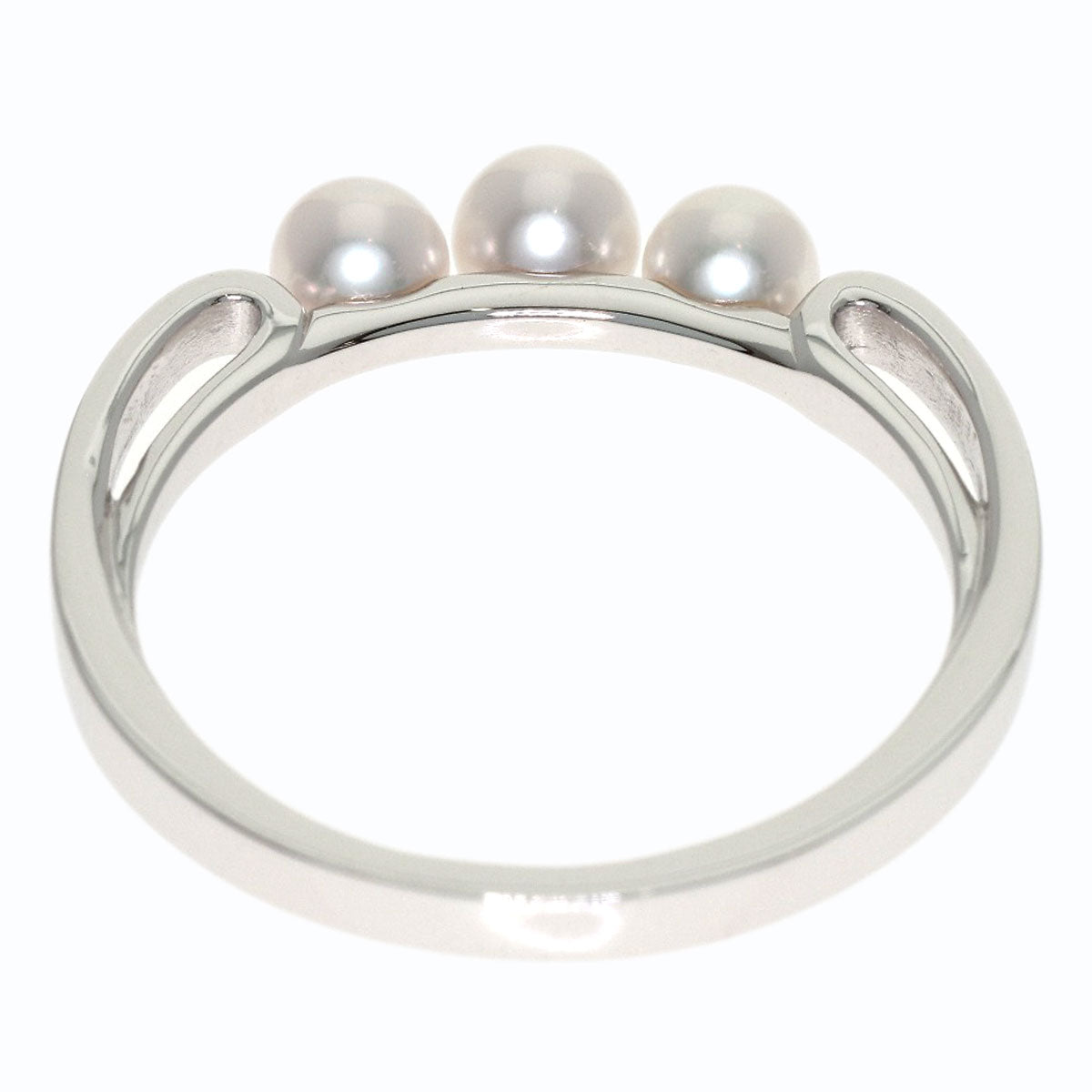 MIKIMOTO Baby pearl Pearl Ring K18 White Gold Ladies [Used]