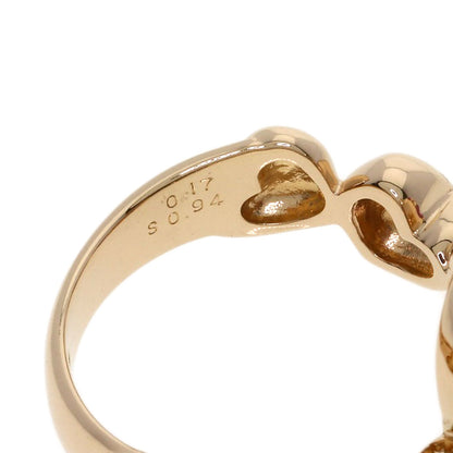 Ponte Vecchio Heart Pink Sapphire Diamond Ring K18 Pink Gold Ladies [Used]