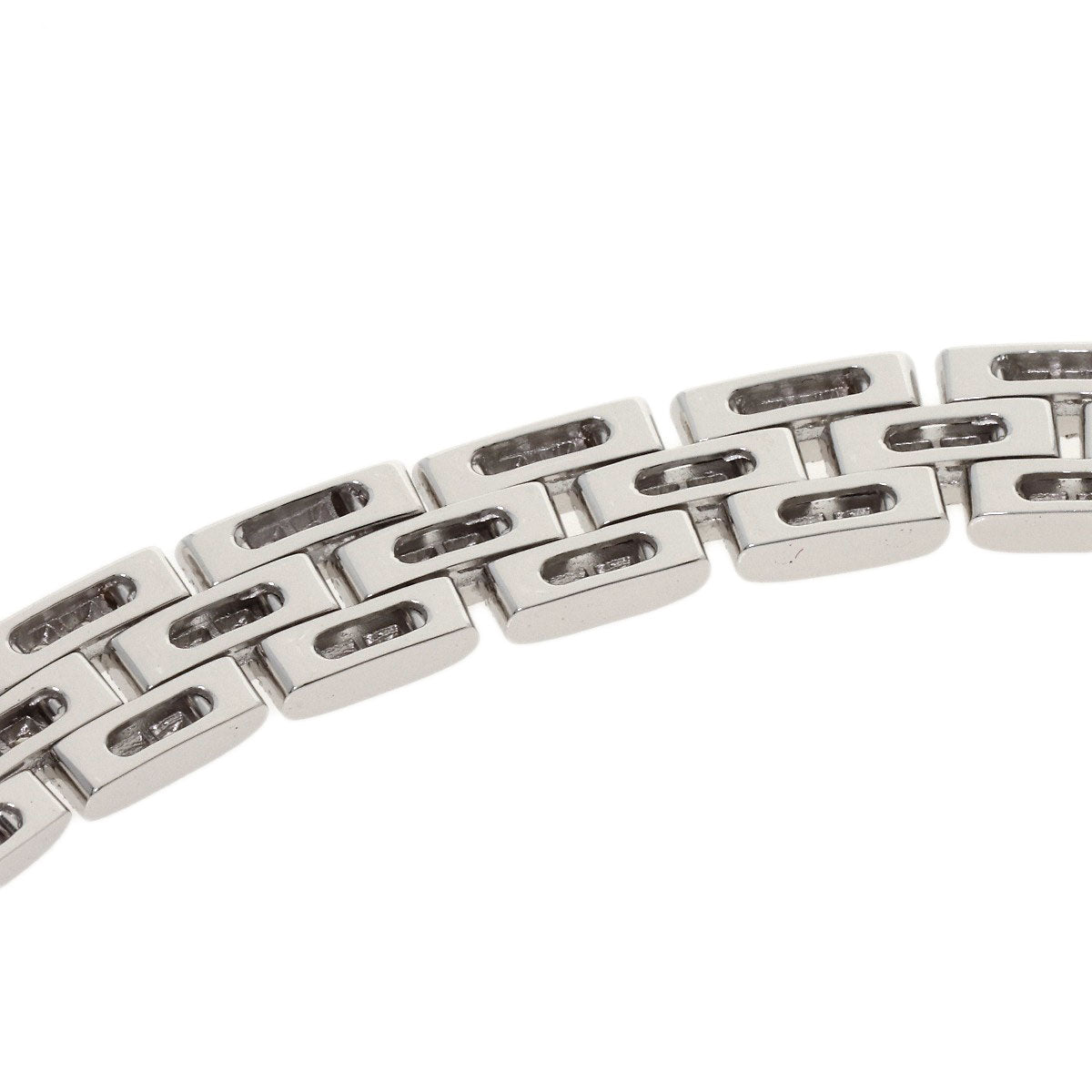 CARTIER Maillon Panthere Full Diamond Necklace K18 White Gold Ladies [Used]