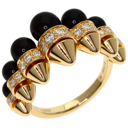 CARTIER Clash de Cartier Onyx Diamond #54 Ring K18 Pink Gold Ladies [Used]