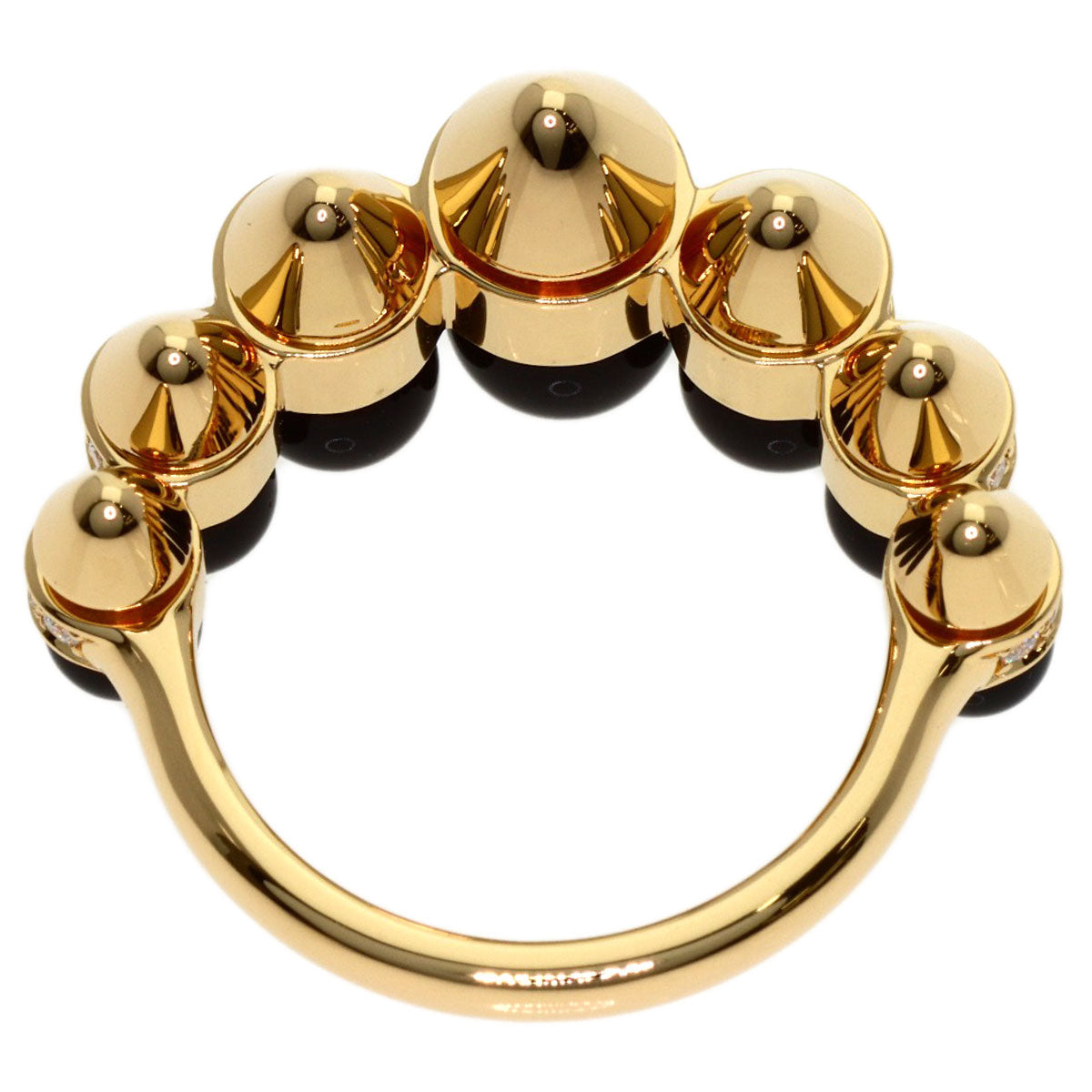 CARTIER Clash de Cartier Onyx Diamond #54 Ring K18 Pink Gold Ladies [Used]