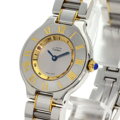 CARTIER Must21 Watches W10073R6 Stainless Steel/SSxGP Ladies