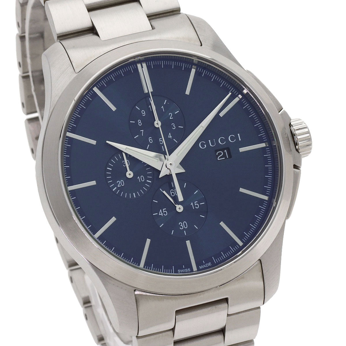 GUCCI G Timeless Chronograph Watches 126.2 Stainless Steel/Stainless Steel mens
