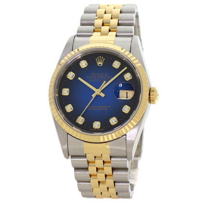 ROLEX datejust blue gradation Watches 16233G Stainless Steel/SSxK18YG mens