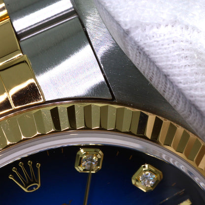 ROLEX datejust blue gradation Watches 16233G Stainless Steel/SSxK18YG mens