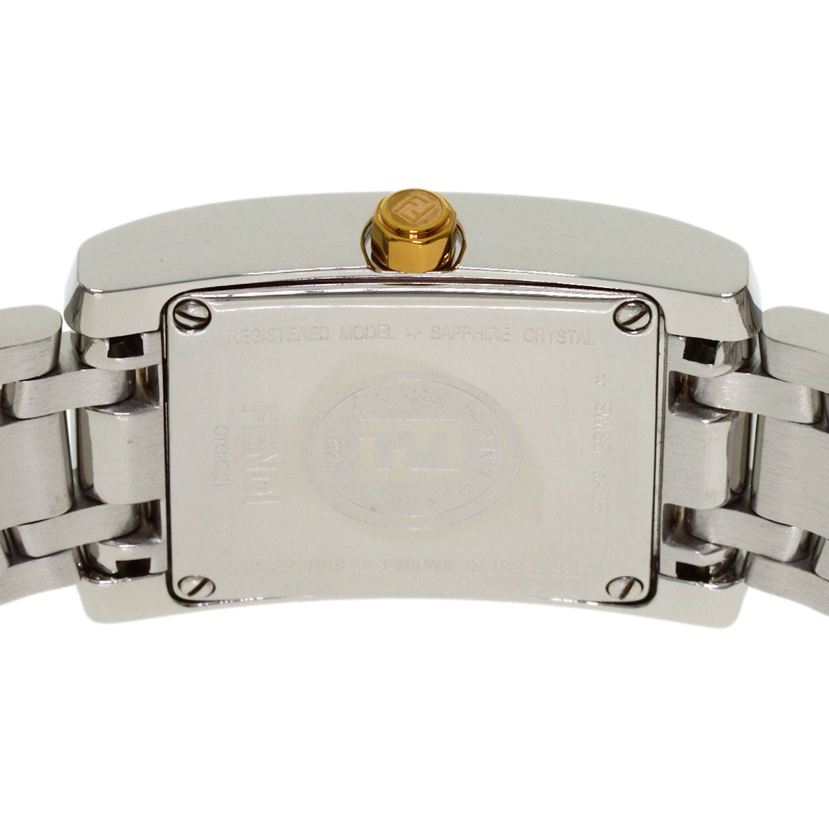 FENDI Square Watches 7000L Stainless Steel/SSxGP Ladies