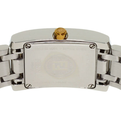 FENDI Square Watches 7000L Stainless Steel/SSxGP Ladies