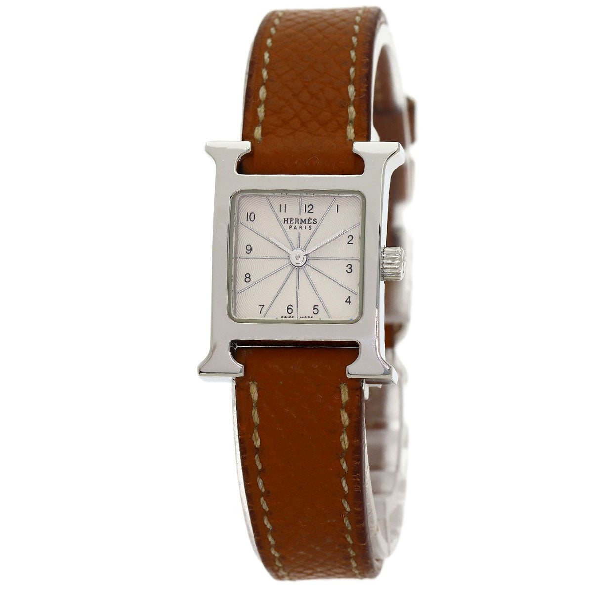 HERMES H watch mini Watches HH1.110 Stainless Steel/Leather Ladies