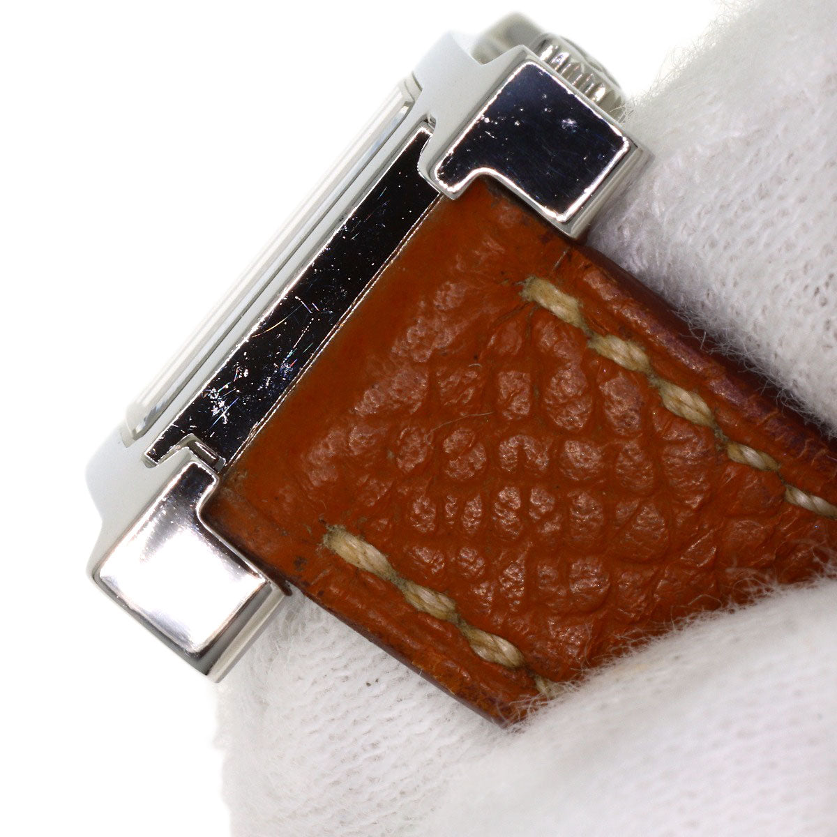 HERMES H watch mini Watches HH1.110 Stainless Steel/Leather Ladies