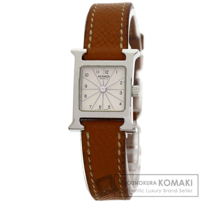 HERMES H watch mini Watches HH1.110 Stainless Steel/Leather Ladies