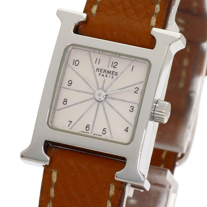 HERMES H watch mini Watches HH1.110 Stainless Steel/Leather Ladies