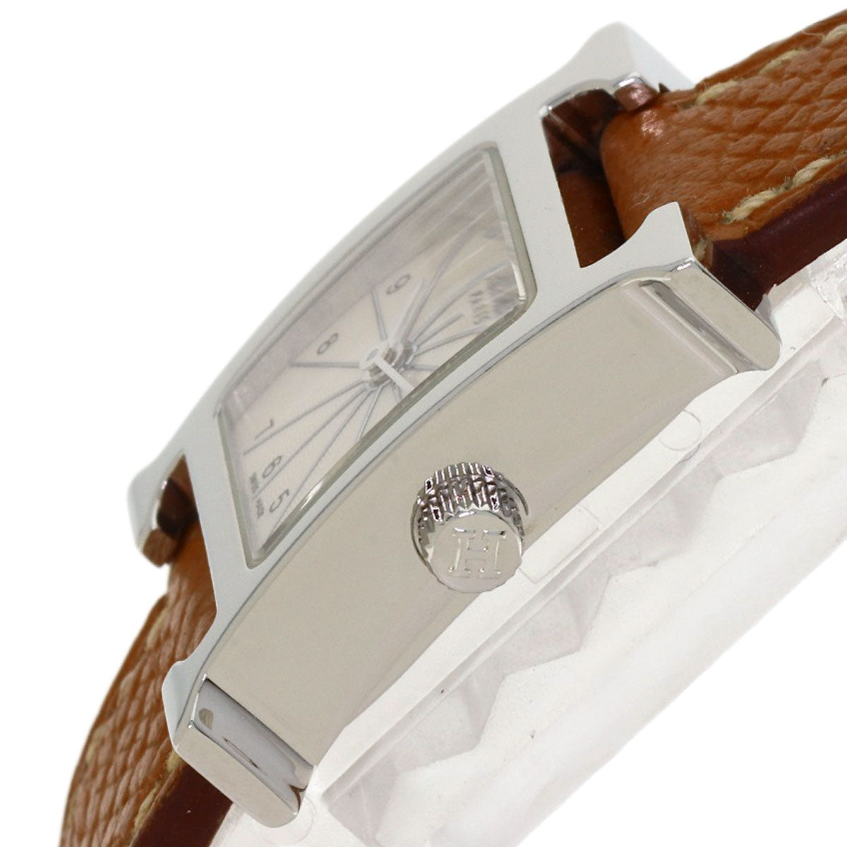 HERMES H watch mini Watches HH1.110 Stainless Steel/Leather Ladies