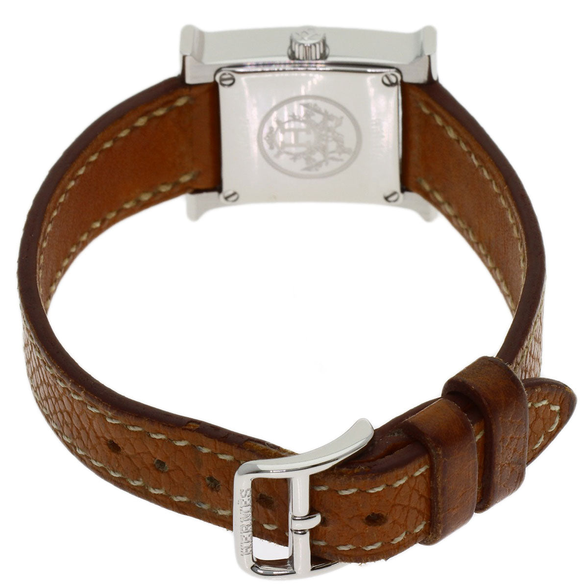HERMES H watch mini Watches HH1.110 Stainless Steel/Leather Ladies