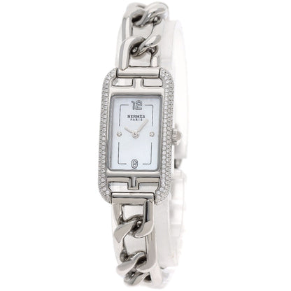 HERMES Nantucket 2P Diamond Watches NA2.130 Stainless Steel/Stainless Steel Ladies
