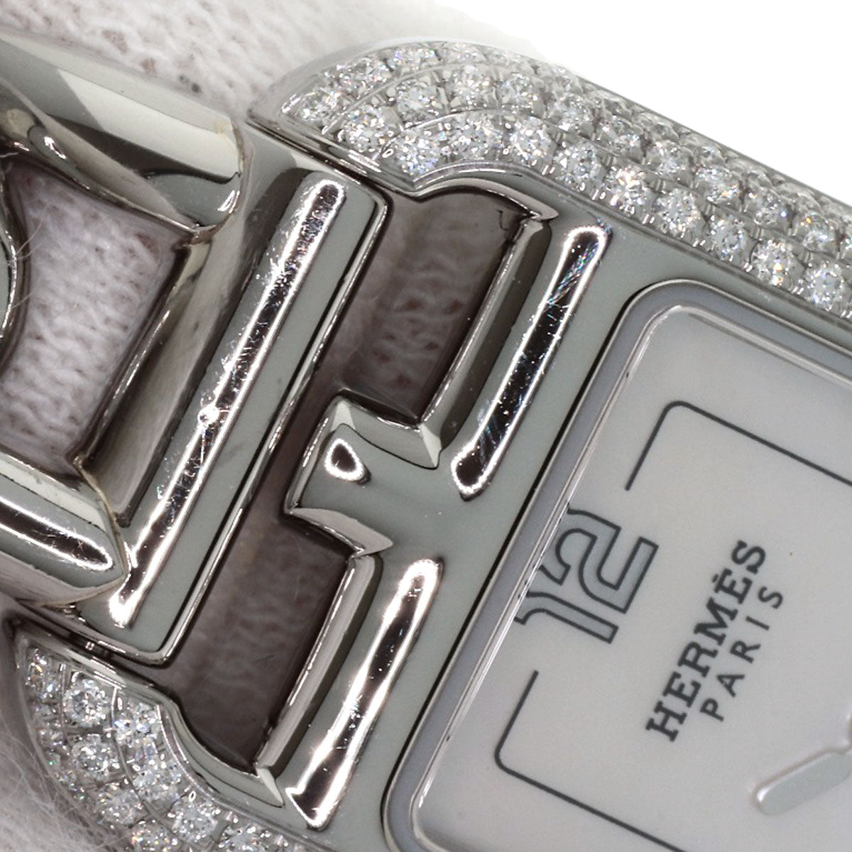 HERMES Nantucket 2P Diamond Watches NA2.130 Stainless Steel/Stainless Steel Ladies