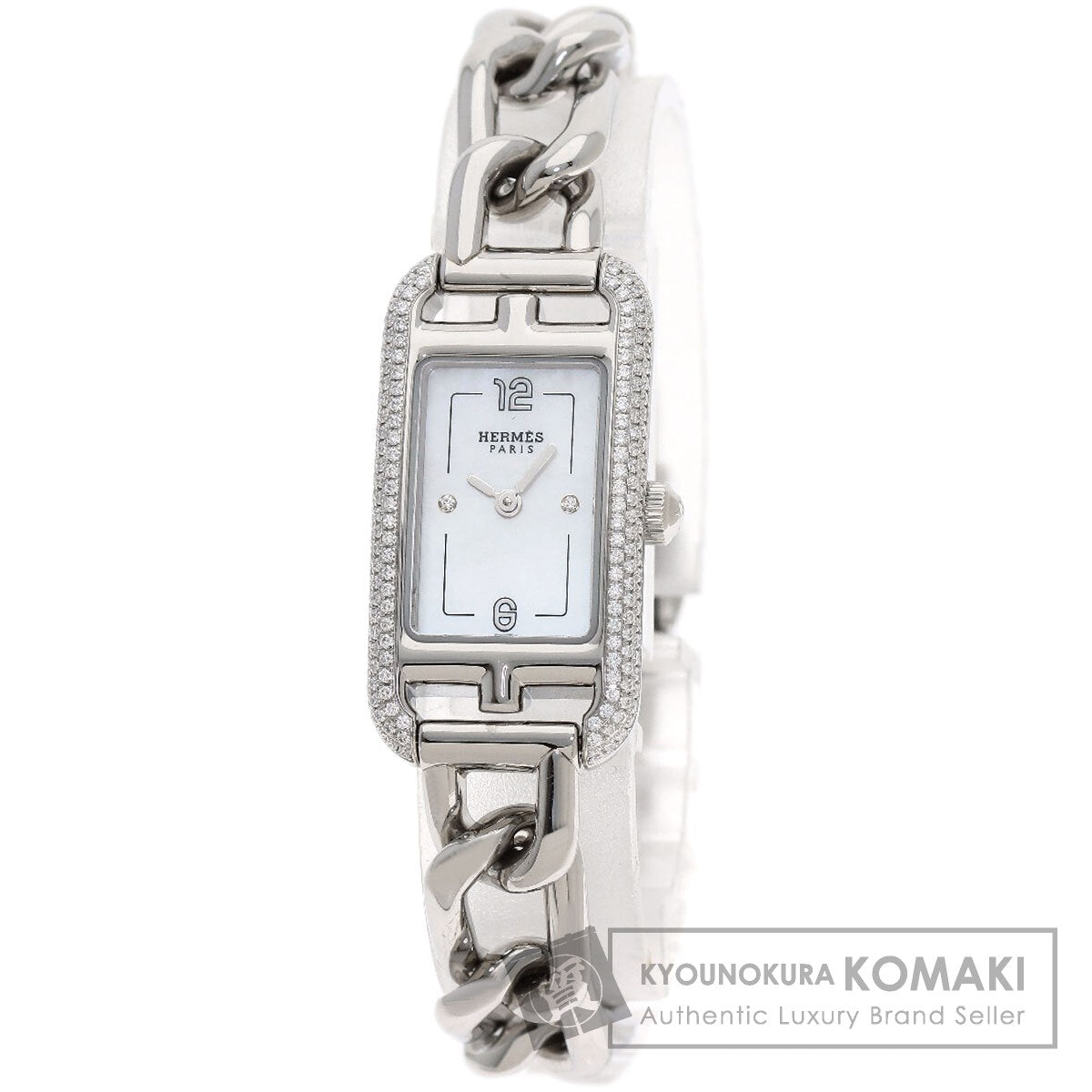 HERMES Nantucket 2P Diamond Watches NA2.130 Stainless Steel/Stainless Steel Ladies