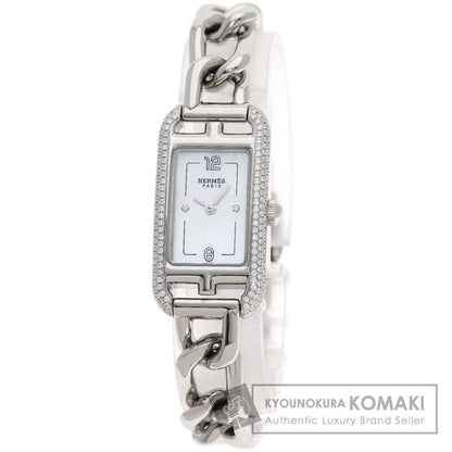 HERMES Nantucket 2P Diamond Watches NA2.130 Stainless Steel/Stainless Steel Ladies