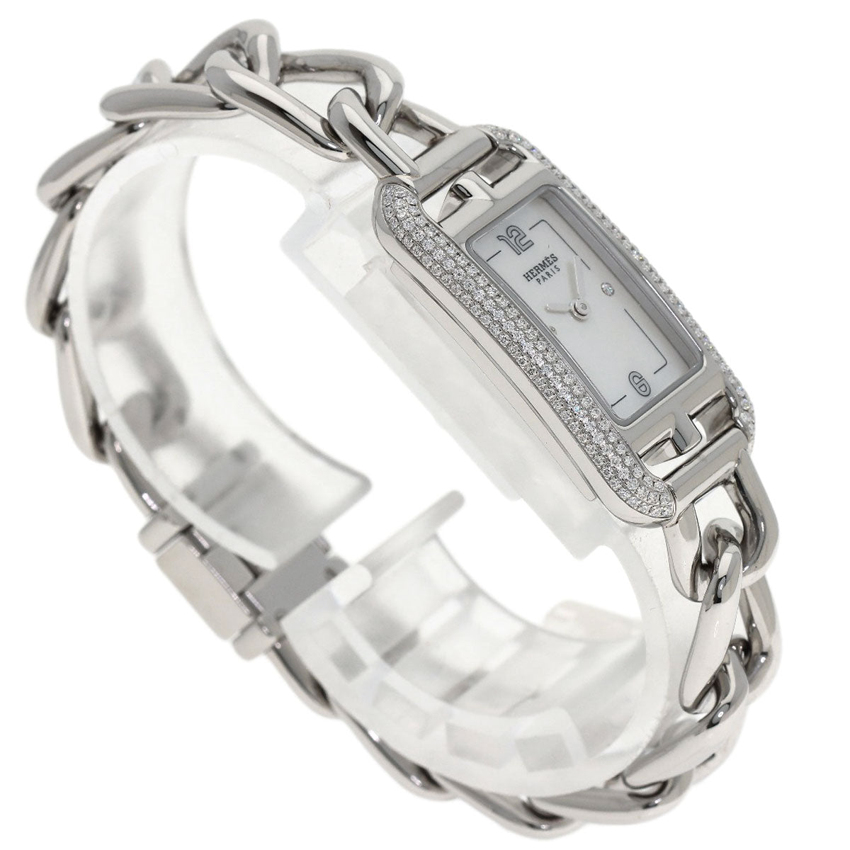 HERMES Nantucket 2P Diamond Watches NA2.130 Stainless Steel/Stainless Steel Ladies
