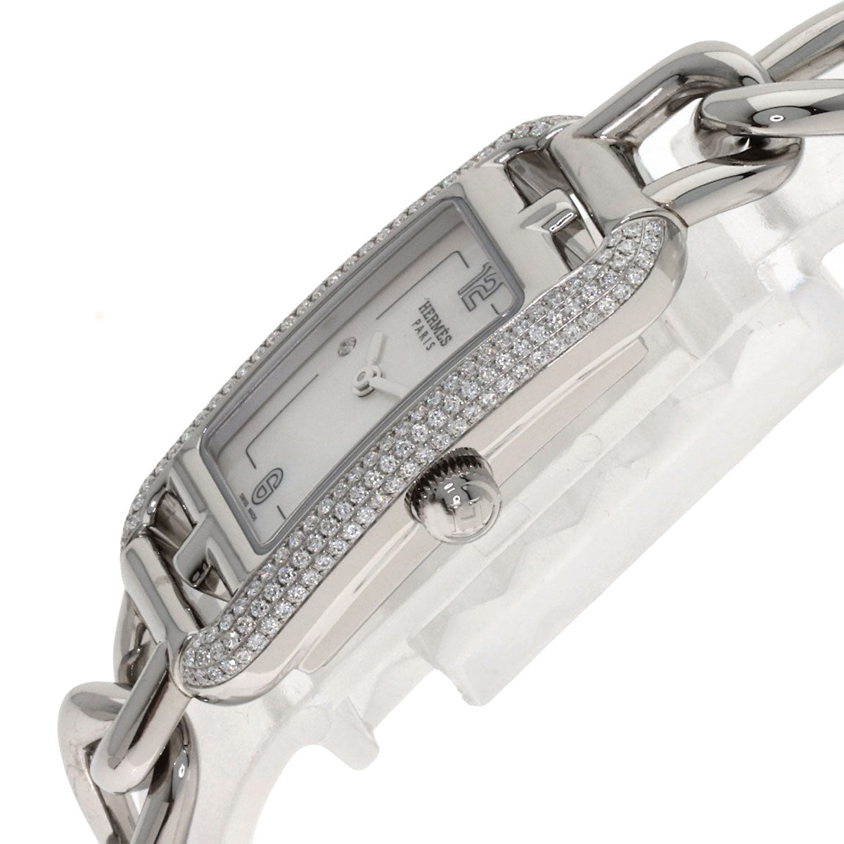 HERMES Nantucket 2P Diamond Watches NA2.130 Stainless Steel/Stainless Steel Ladies
