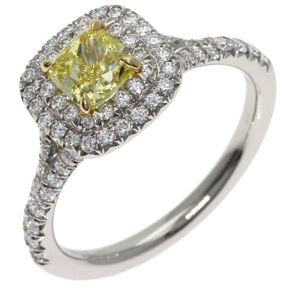 TIFFANY&Co. Soleste Fancy Vivid Yellow Diamond Ring Platinum PT950 K18 White GoldLadies [Used]
