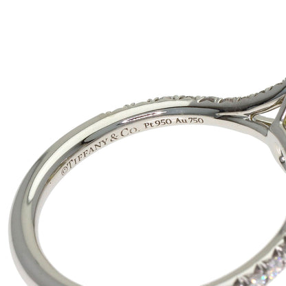 TIFFANY&Co. Soleste Fancy Vivid Yellow Diamond Ring Platinum PT950 K18 White GoldLadies [Used]