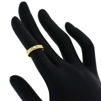 CHANEL Matelasse Half Eternity Diamond Ring Ring K18 Yellow Gold Ladies [Used]