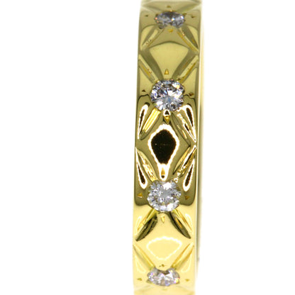CHANEL Matelasse Half Eternity Diamond Ring Ring K18 Yellow Gold Ladies [Used]