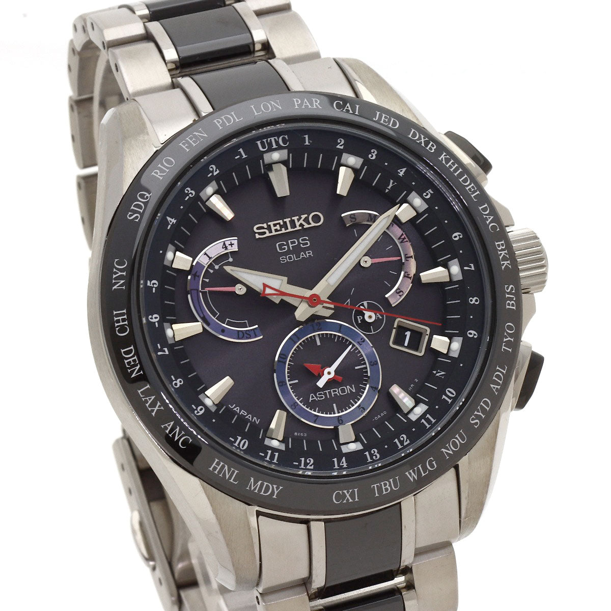 SEIKO Astron 8X Series Dual Time Watches SBXB041 8X53-0AB0-2 Titanium/Titanium x Ceramic mens
