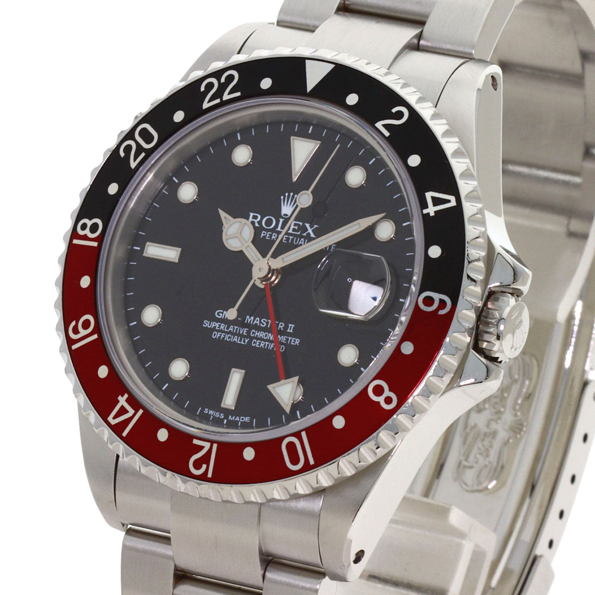 ROLEX GMT Master II Coke Black and Red Bezel Watches 16170 Stainless Steel/Stainless Steel mens