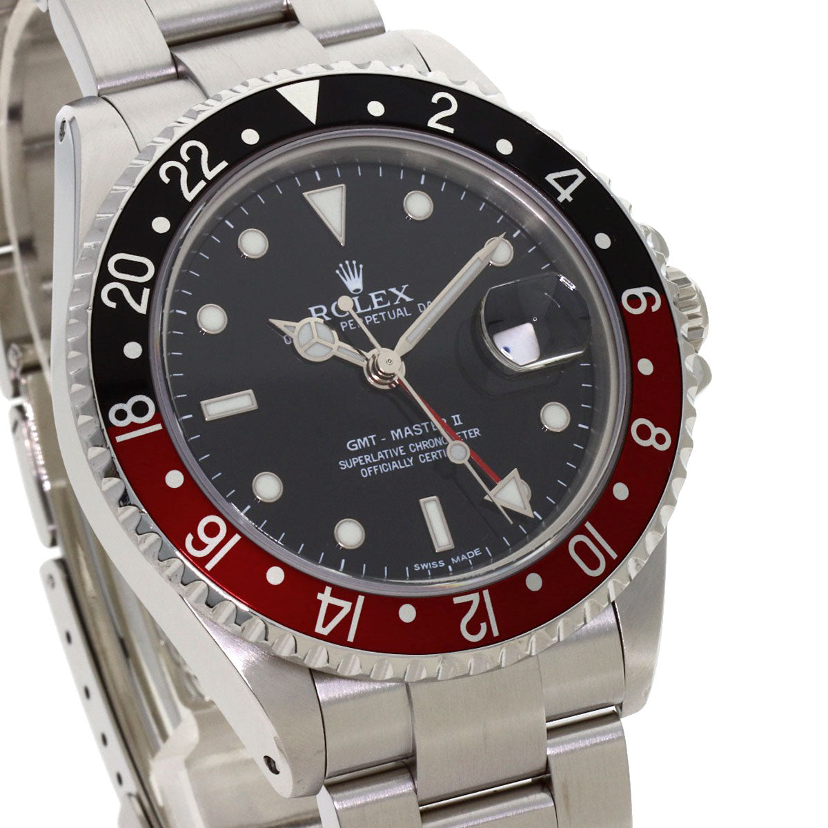 ROLEX GMT Master II Coke Black and Red Bezel Watches 16170 Stainless Steel/Stainless Steel mens