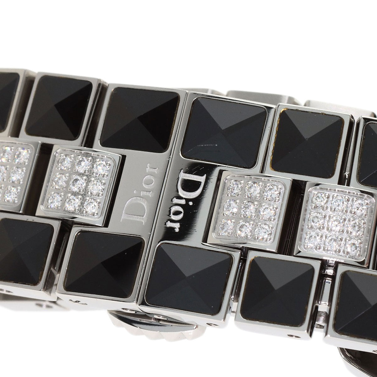CHRISTIAN DIOR Crystal Chronograph Diamond Watches CD11431D Stainless Steel/Stainless Steel mens