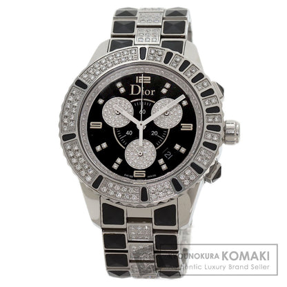 CHRISTIAN DIOR Crystal Chronograph Diamond Watches CD11431D Stainless Steel/Stainless Steel mens