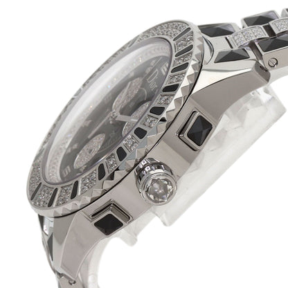 CHRISTIAN DIOR Crystal Chronograph Diamond Watches CD11431D Stainless Steel/Stainless Steel mens