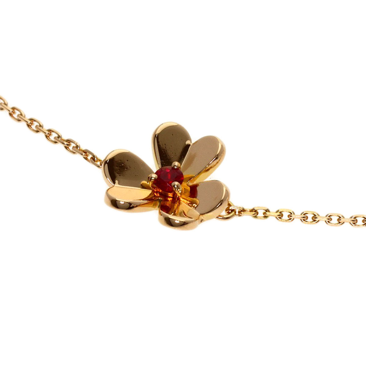 Van Cleef & Arpels Frivole Mini Ruby Bracelet K18 Pink Gold Ladies [Used]