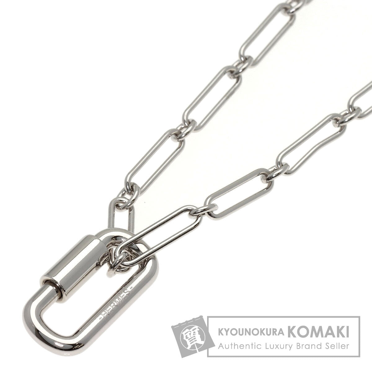 HERMES Curiosité Long Chain Necklace Gold Plated Ladies [Used]