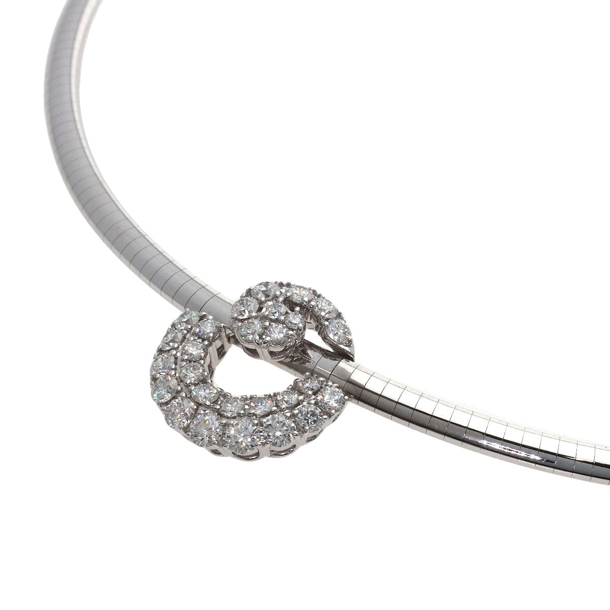 Jeunet Diamond Necklace K18 White Gold Ladies [Used]