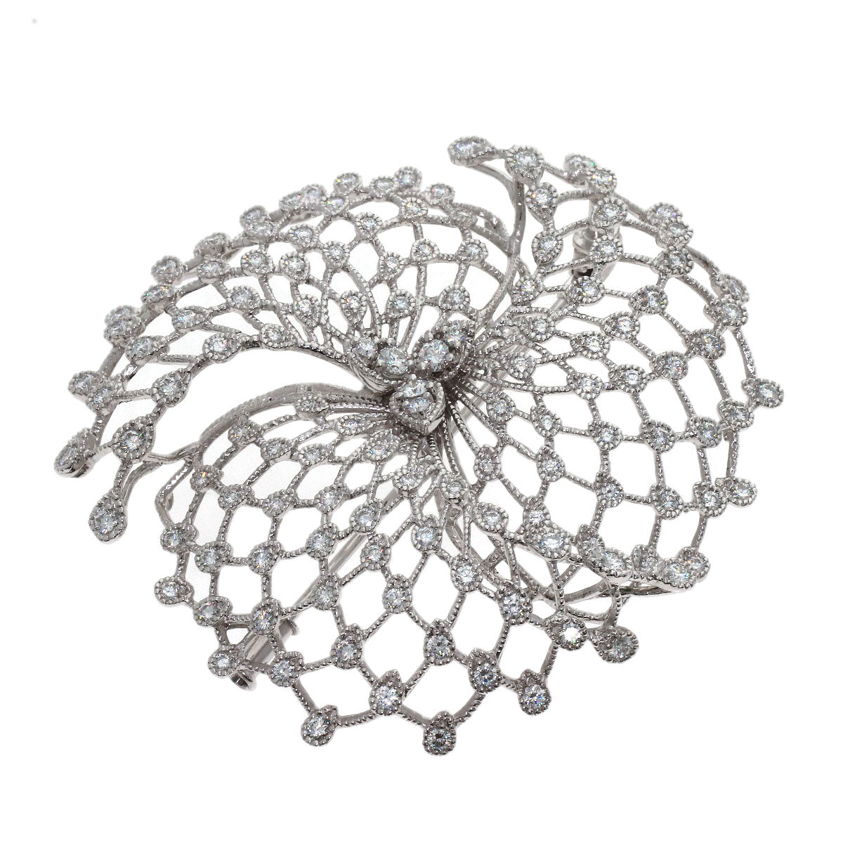Queen Diamond Brooch K18 White Gold PT950Ladies [Used]