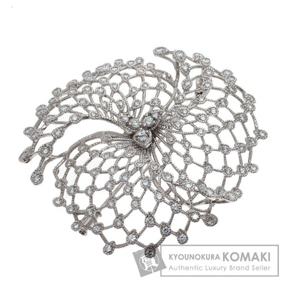 Queen Diamond Brooch K18 White Gold PT950Ladies [Used]