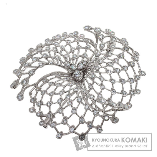 Queen Diamond Brooch K18 White Gold PT950Ladies [Used]