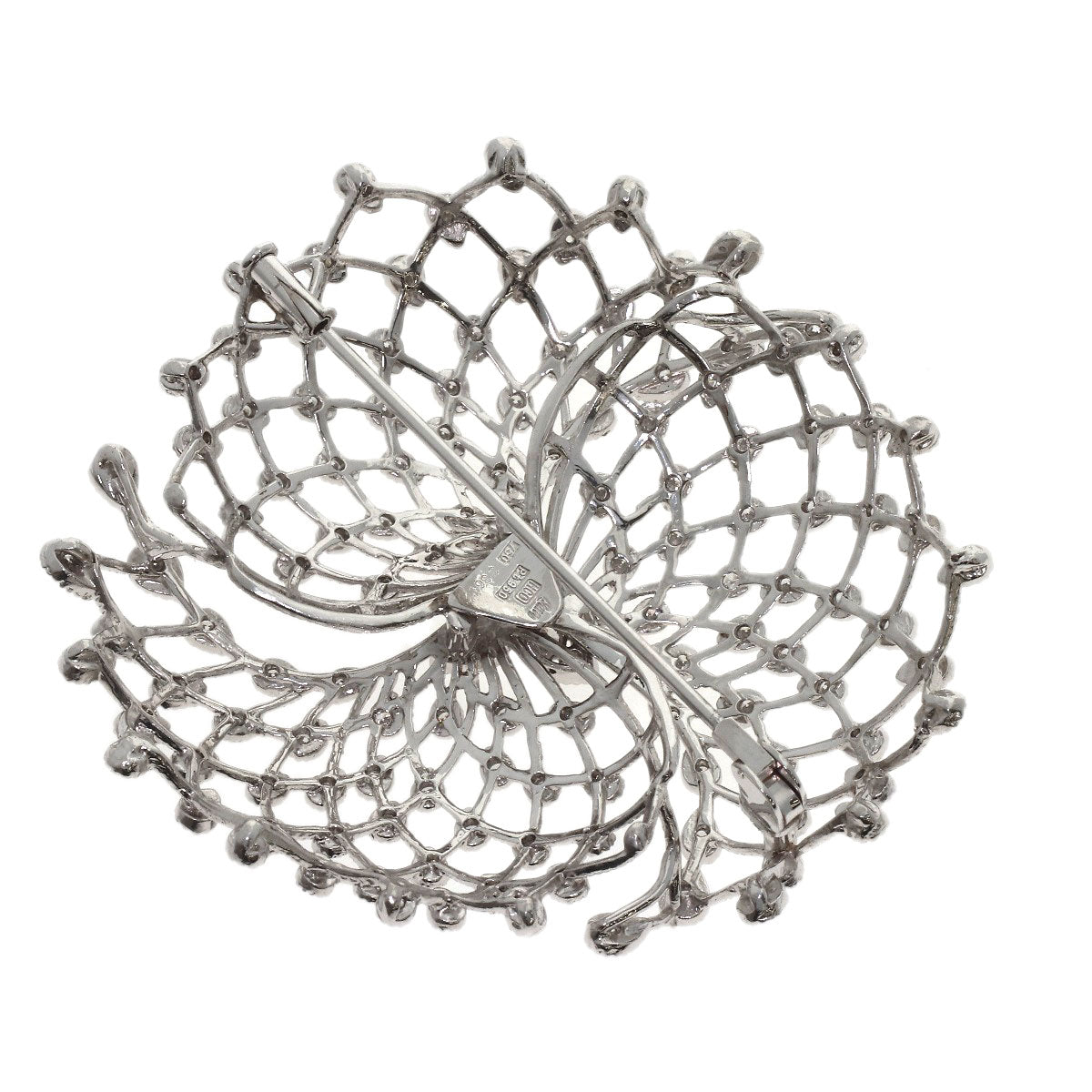Queen Diamond Brooch K18 White Gold PT950Ladies [Used]