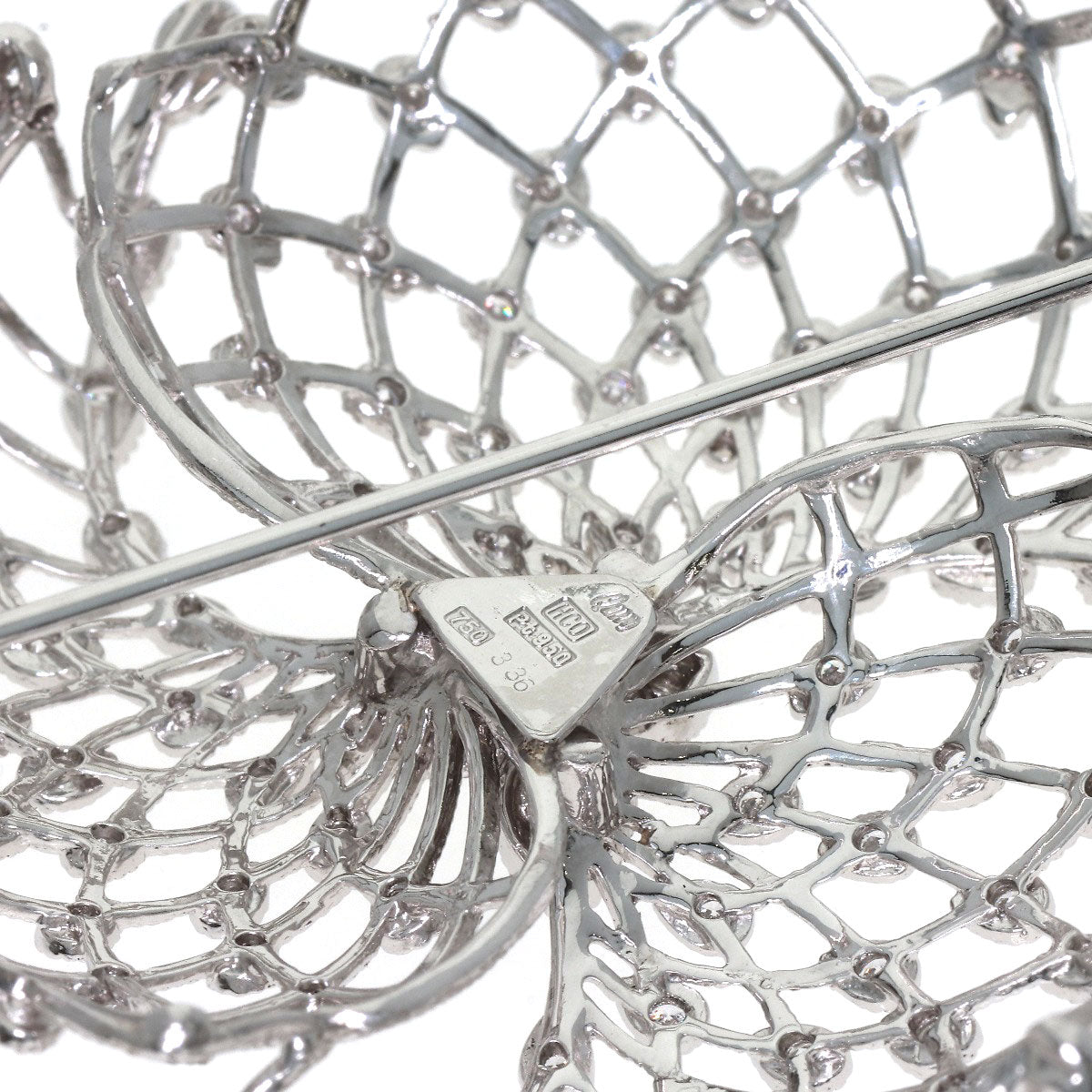 Queen Diamond Brooch K18 White Gold PT950Ladies [Used]