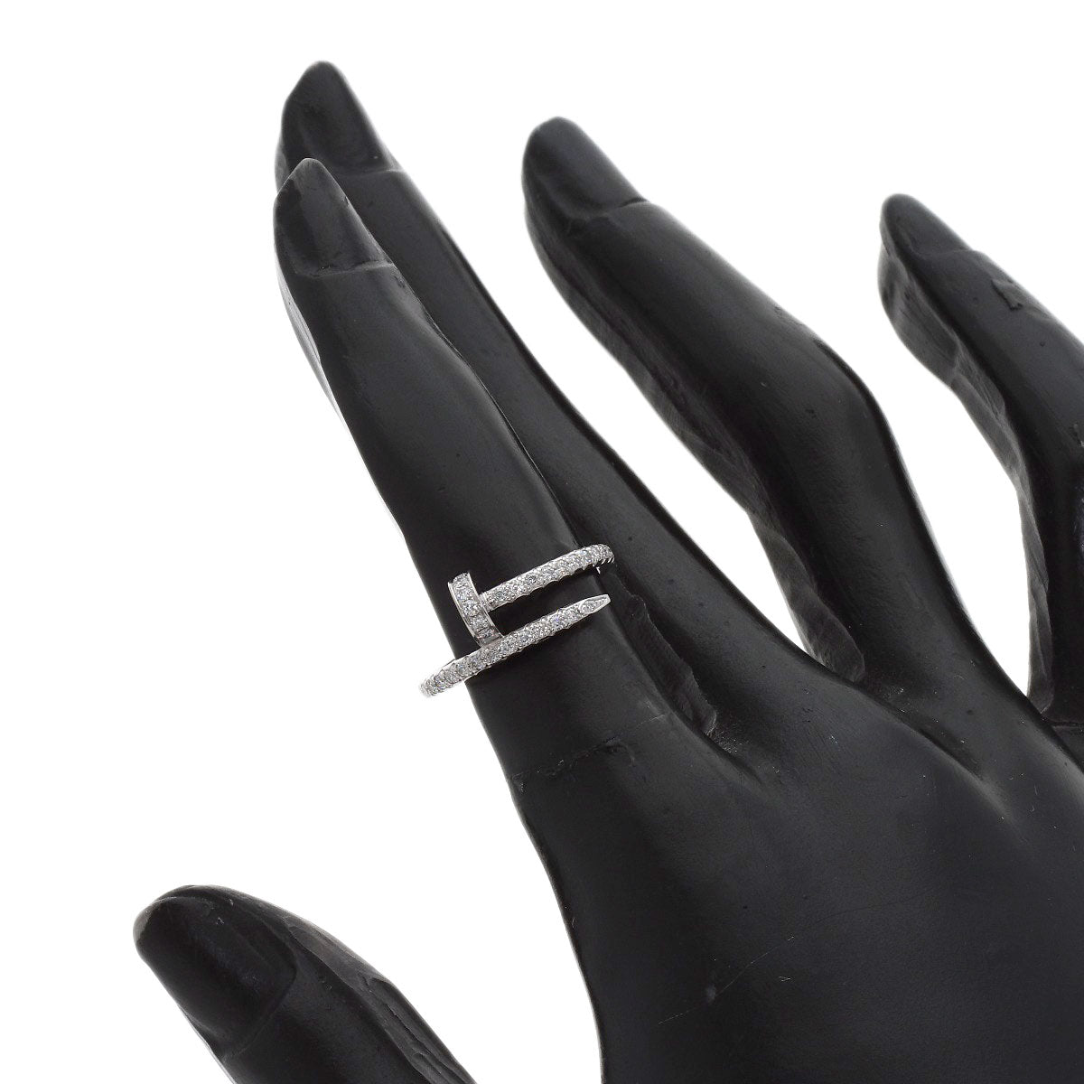 CARTIER Juste un Clou SM Diamond #47 Ring K18 White Gold Ladies [Used]