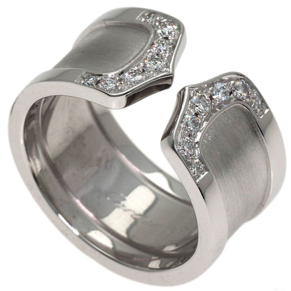 CARTIER C2 Ring Diamond Ring K18 White Gold Ladies [Used]