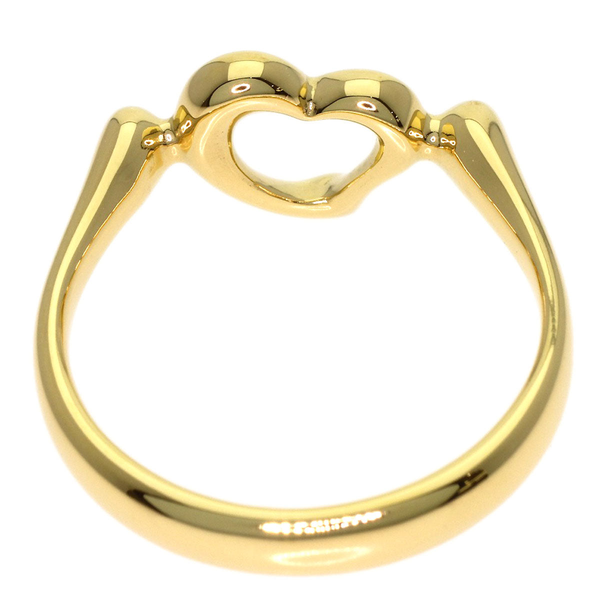 TIFFANY&Co. Open heart Ring K18 Yellow Gold Ladies [Used]