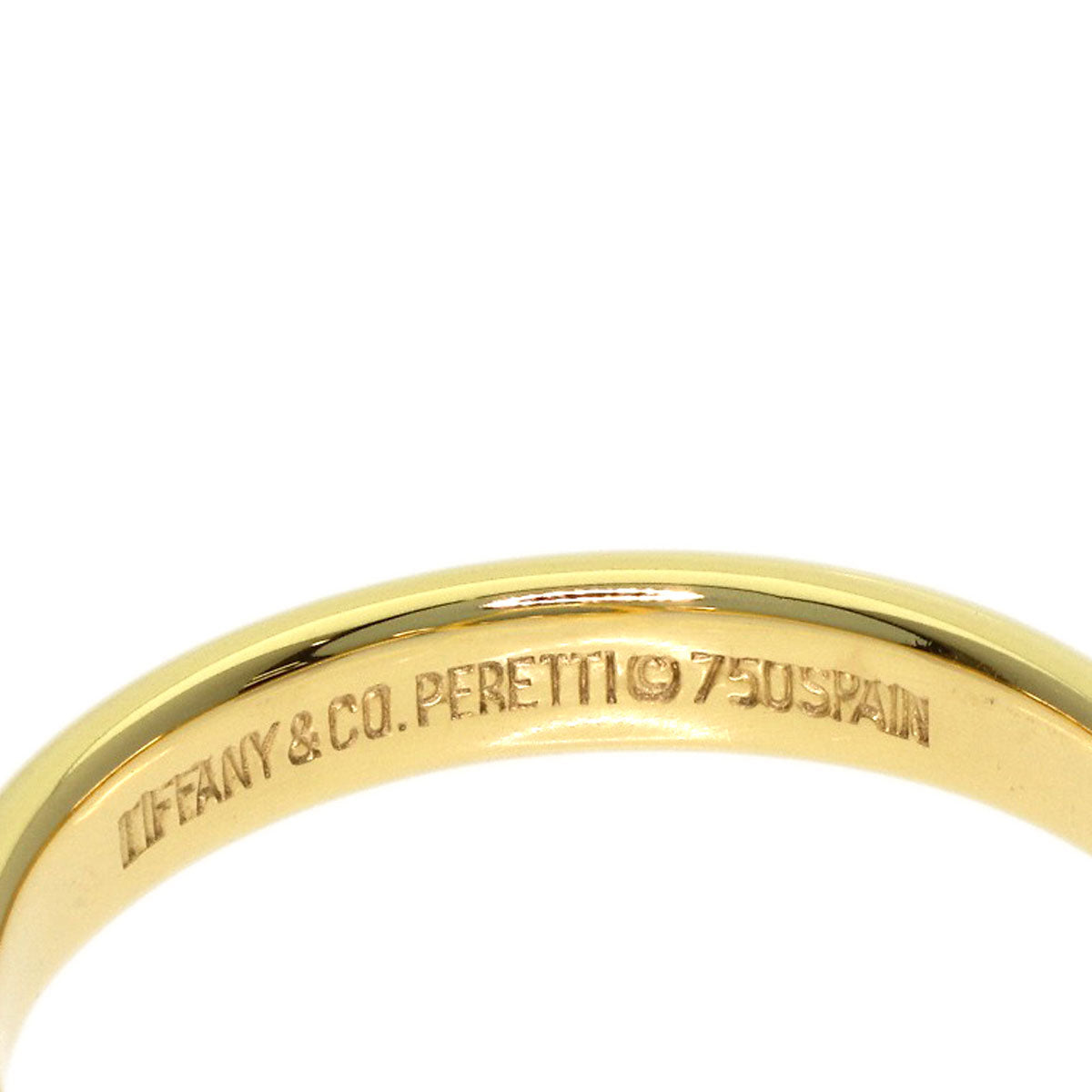 TIFFANY&Co. Open heart Ring K18 Yellow Gold Ladies [Used]