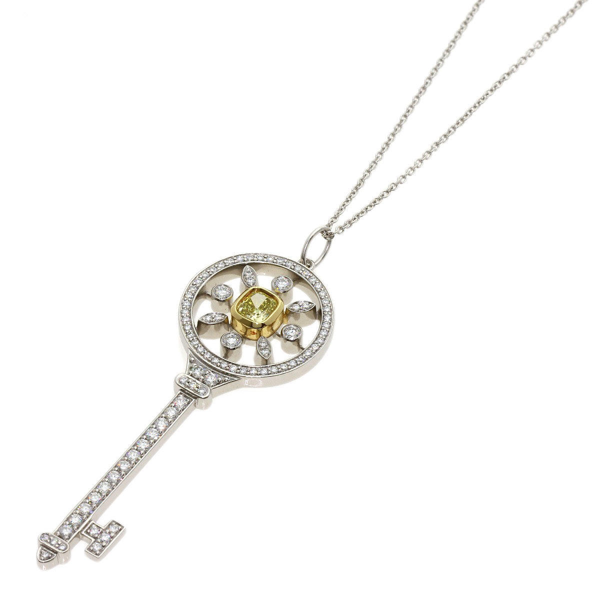 TIFFANY&Co. Kaleidoscope Key Diamond Necklace K18 Yellow Gold PT950Ladies [Used]