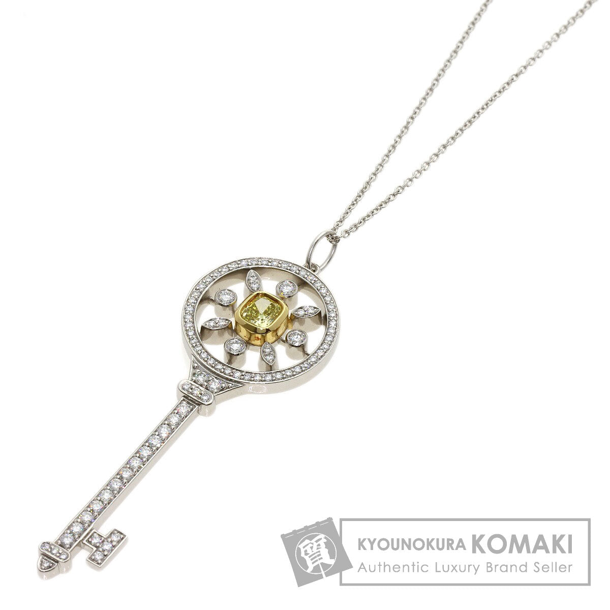 TIFFANY&Co. Kaleidoscope Key Diamond Necklace K18 Yellow Gold PT950Ladies [Used]