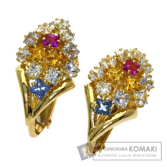 Jeunet sapphire Earring K18 Yellow Gold Ladies [Used]