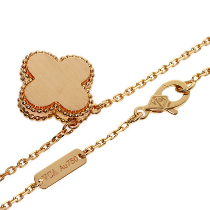 Van Cleef & Arpels Vintage Alhambra 2021 Holiday Limited Edition Rhodonite Diamond Necklace K18 Pink Gold Ladies [Used]