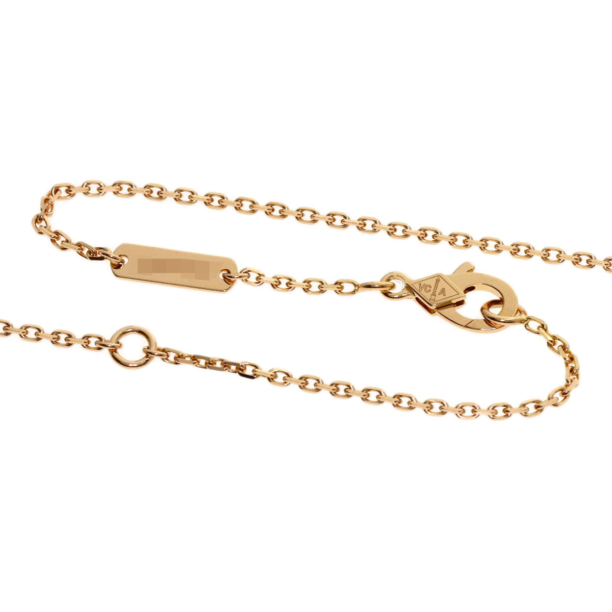 Van Cleef & Arpels Vintage Alhambra 2021 Holiday Limited Edition Rhodonite Diamond Necklace K18 Pink Gold Ladies [Used]